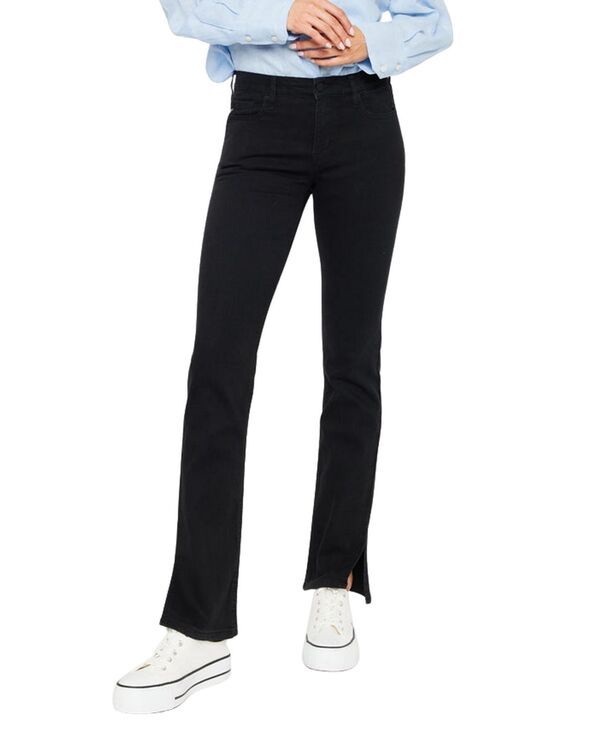 カンクン レディース シューズ ブーツ・レインブーツカット ジーンズ KanCan Womens Mai Mid Rise Y2K Bootcut Jeans Black ブラック