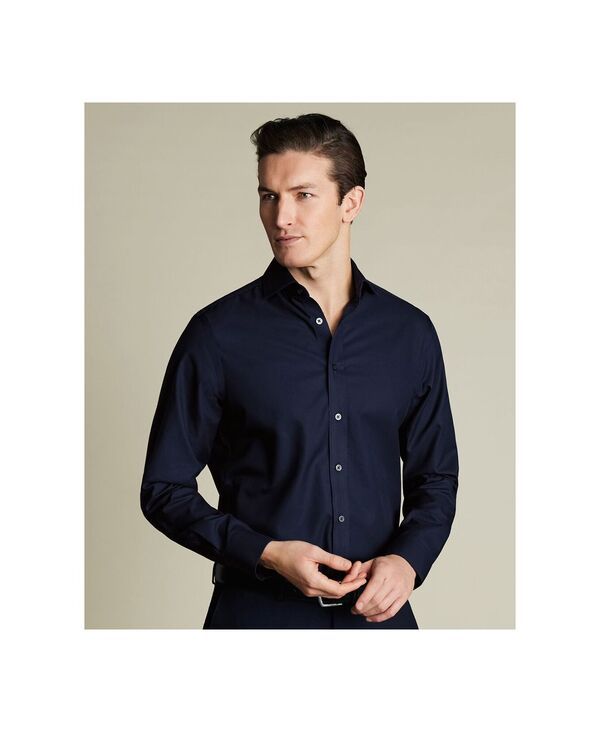 チャールズティリット メンズ トップス シャツ 長袖 Charles Tyrwhitt Menspread Collar LongSleeve Dresshirt Dark Navy ネイビー