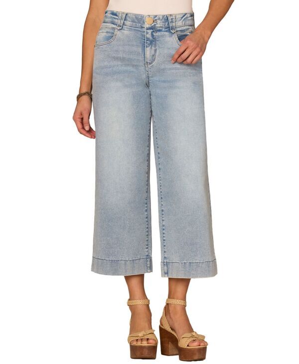デモクラシー レディース ボトムス デニムパンツ プチ ジーンズ Democracy Petite HighRise WideLeg Crop Jeans Light Blue ブルー