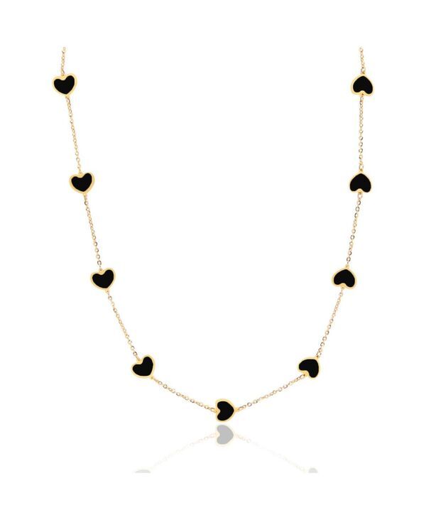 ザ・ラブリー レディース アクセサリー ネックレス・チョーカー・ペンダントトップ レース The Lovery Onyx Heart Stationecklace Onyx
