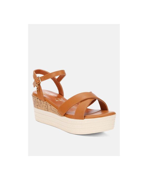 ロンドンラグ レディース シューズ サンダル コントラスト ヒール London Rag Womens Zinny Buckle Strap Contrast Heel Wedges Camel ra 14,414円