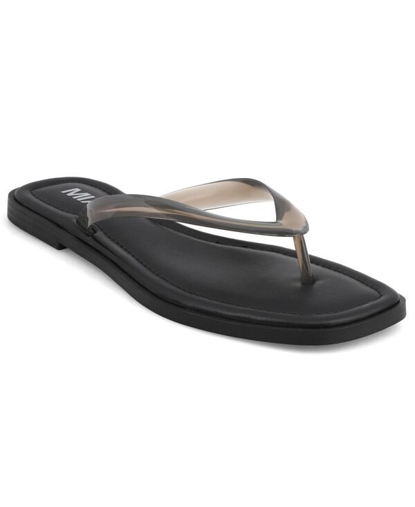 ミア レディース シューズ サンダル MIA Womens Trixie Vinyl Thong Flat Sandals Black ブラック