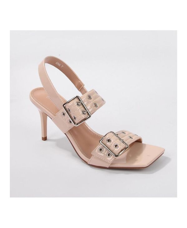 バーネス レディース シューズ サンダル ヒール BERNESS Ana TwoBanded Heeled Sandal Beige ベージュ