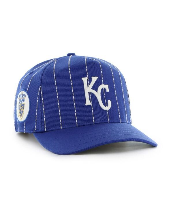 47 ブランド メンズ アクセサリー 帽子 47 Brand x Rawlings Mens Royal Kansas City Royals Pinstripe Hitch Adjustable H