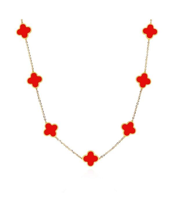 ザ・ラブリー レディース アクセサリー ネックレス・チョーカー・ペンダントトップ レース The Lovery Coral Clover Necklace Coral コーラル