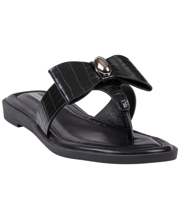 ジーシーシューズ レディース サンダル GC Shoes Womens Alba Bow Flat Sandals Black ブラック