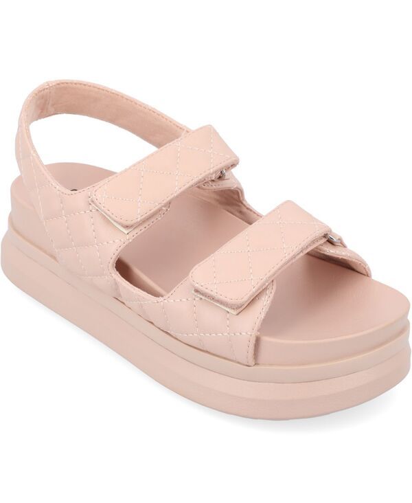 ジュルネ コレクション レディース シューズ サンダル プラットフォーム Journee Collection Womens Debby Double Band Platform Sandals Bl