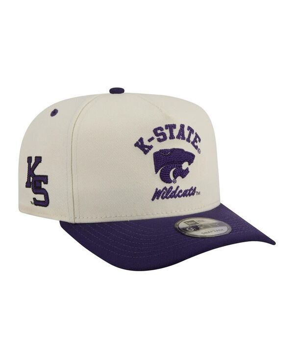 ニューエラ メンズ アクセサリー 帽子 New Era Mens CreamPurple Kansastate Wildcats TwoTone Arched 9FIFTY Snapback Hat