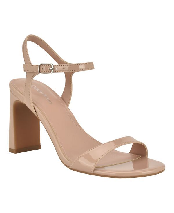カルバンクライン レディース シューズ サンダル ヒール Calvin Klein Womens Naome Sculpted Block Heel Dressandals Natural Paten