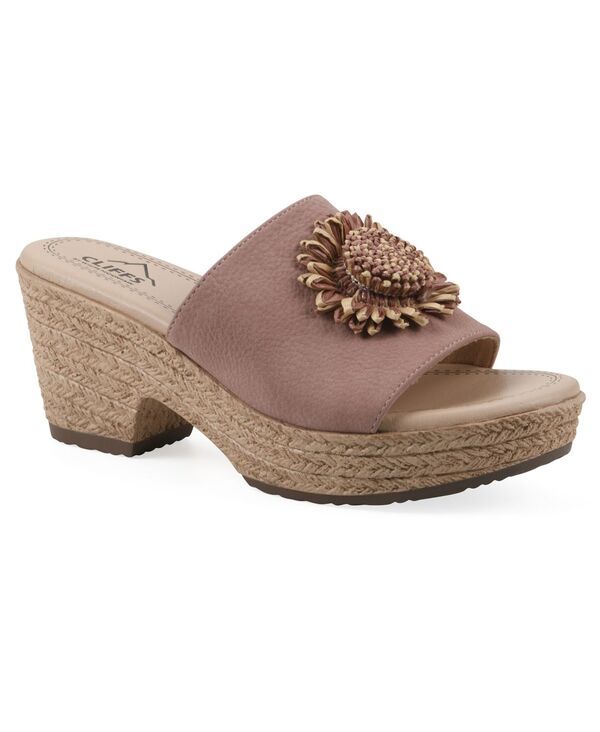 クリフバイホワイトマウンテン レディース シューズ サンダル Cliffs by White Mountain Womens Brikley Wedge Sandals Rose Tumbled Nu