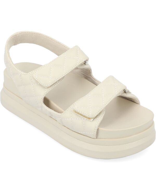ジュルネ コレクション レディース シューズ サンダル プラットフォーム Journee Collection Womens Debby Double Band Platform Sandals Be