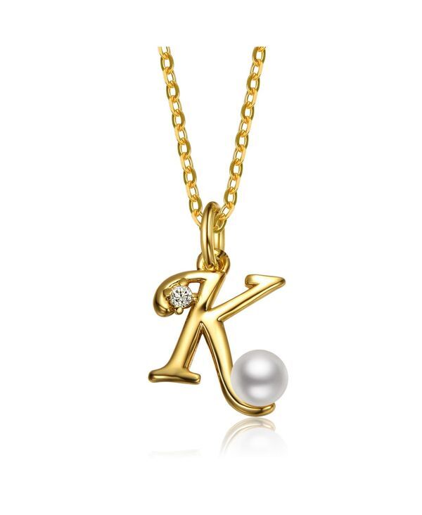 ジジガール レディース アクセサリー ネックレス・チョーカー・ペンダントトップ レース GiGiGirl Dainty Personalized 14K Gold Plated CZ Pearl In