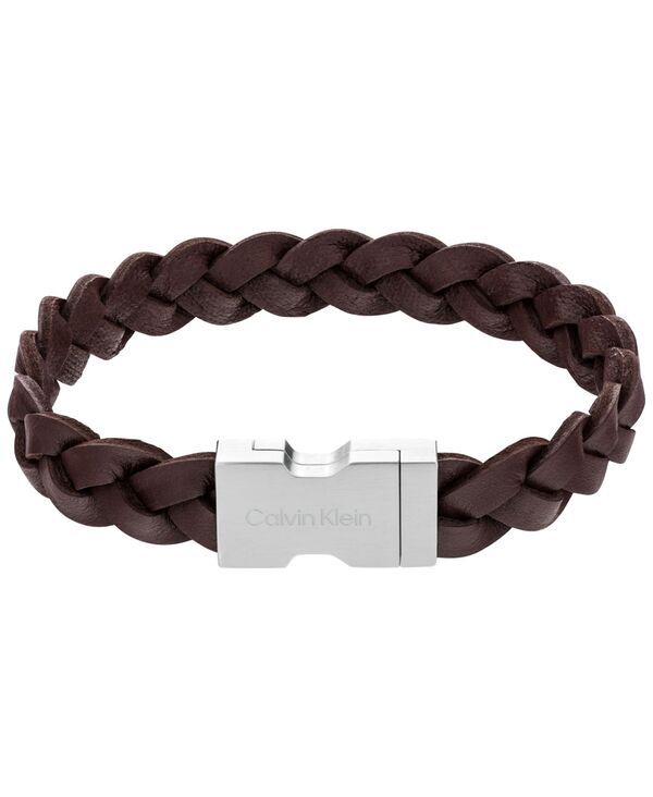 カルバンクライン メンズ アクセサリー ブレスレット・バングル・アンクレット レザー Calvin Klein Mens Leather Industrial Hardware Bracelet Br