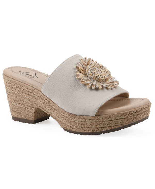 クリフバイホワイトマウンテン レディース シューズ サンダル Cliffs by White Mountain Womens Brikley Wedge Sandals Off White Tumbl