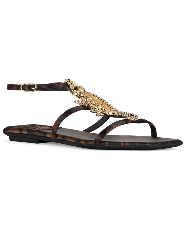 ジェフリー キャンベル レディース シューズ サンダル Jeffrey Campbell Womens Reptilian TStrap Flat Sandals Tan Cheetah Satin