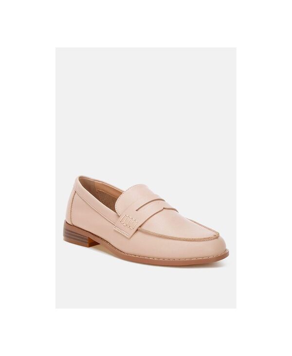 ラグアンドコー レディース シューズ スリッポン・ローファー ヒール Rag Co Rag and Co Womens Reiga Low Block Heeloafers Beige polyure