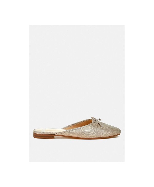 ラグアンドコー レディース シューズ サンダル Rag Co Jaylor Party Bow SlipOn Mules Gold ゴールド