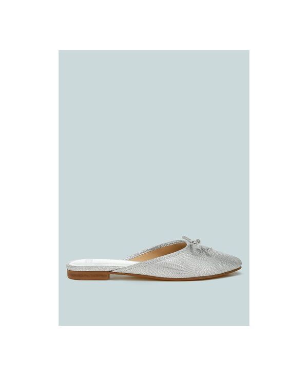 ラグアンドコー レディース シューズ サンダル Rag Co Jaylor Party Bow SlipOn Mule silver シルバー