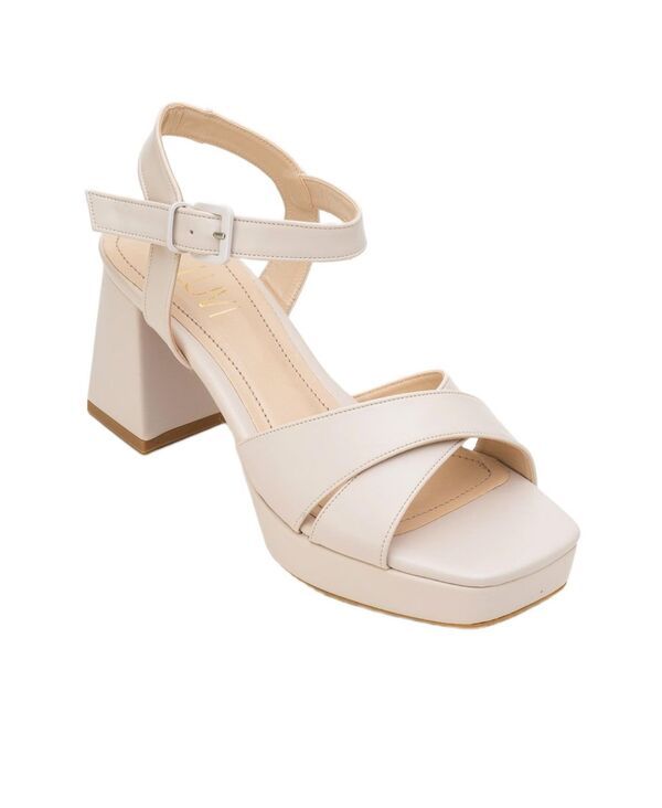 プロローグシューズ レディース サンダル プラットフォーム ヒール Prologue Shoes Womens Lisbon Platform Block Heel Sandal Beige ベージュ