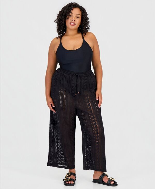 ラビヤ レディース ボトムス カジュアルパンツ カーゴパンツ プラスサイズ Raviya Plusize Swim CoverUp Cargo Pants Black ブラック