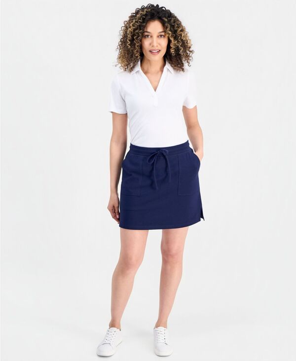 スタイルアンドコー レディース ボトムスカート ニット Style Co Womens PullOn Knit Skort Industrial Blue ブルー