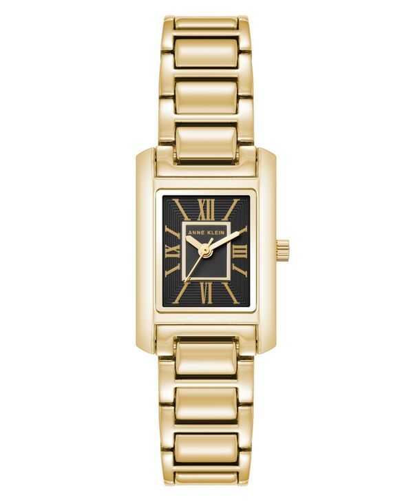 アンクライン レディース アクセサリー 腕時計 Anne Klein Womens Quartz Rectangle GoldTone Alloy Metal Bracelet Watch 20mm
