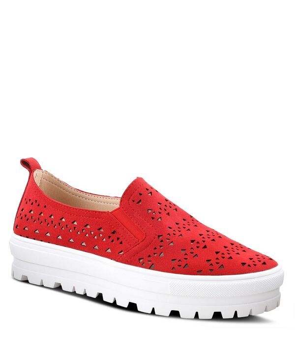 パトリシア レディース シューズ スリッポン・ローファー Patriziangelita WomenslipOn Shoe with Side Zippe red レッド