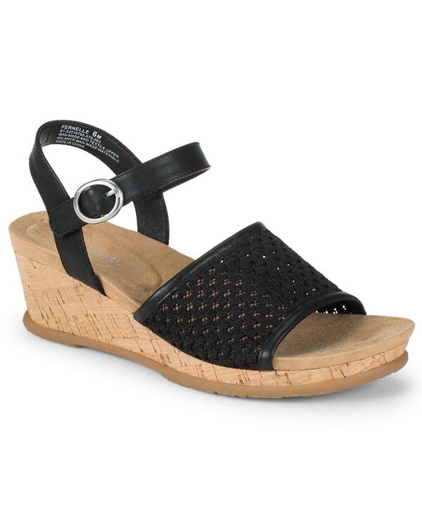 ベアトラップス レディース シューズ サンダル Baretraps Womens Fernelle Open Toe Wedge Sandals Black ブラック 18,186円