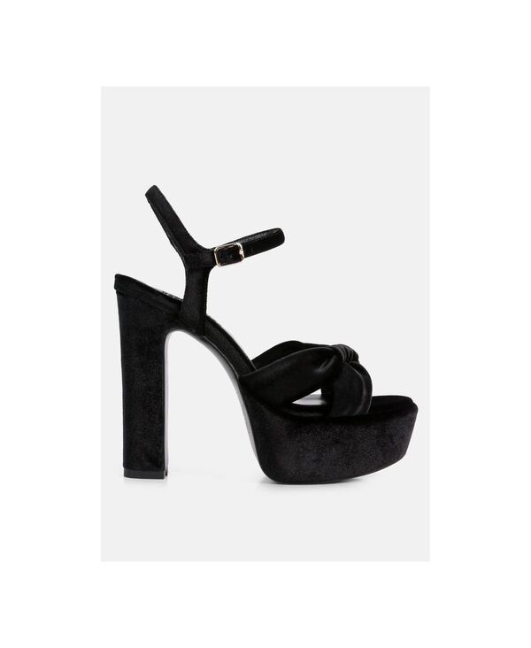 ラグアンドコー レディース シューズ サンダル プラットフォーム ヒール Rag Co LIDDEL Womens Platform Heel Sandals Black ブラック