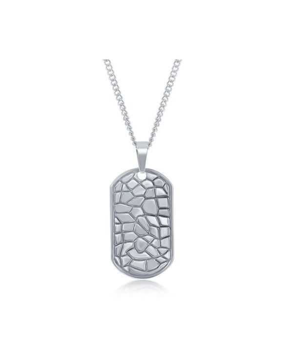メタロ レディース アクセサリー ネックレス・チョーカー・ペンダントトップ Tシャツ レース Metallo Stainlessteel Designedog Tag Necklace Silver