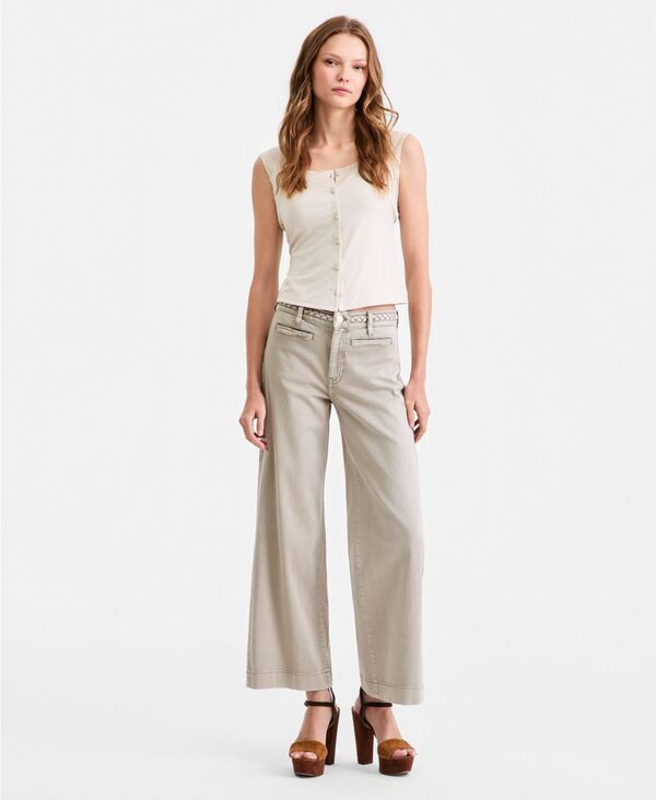ゲス レディース ボトムス カジュアルパンツ GUESS Womens Zoya Crop Leg Braided PantsAGE LEAF セージ