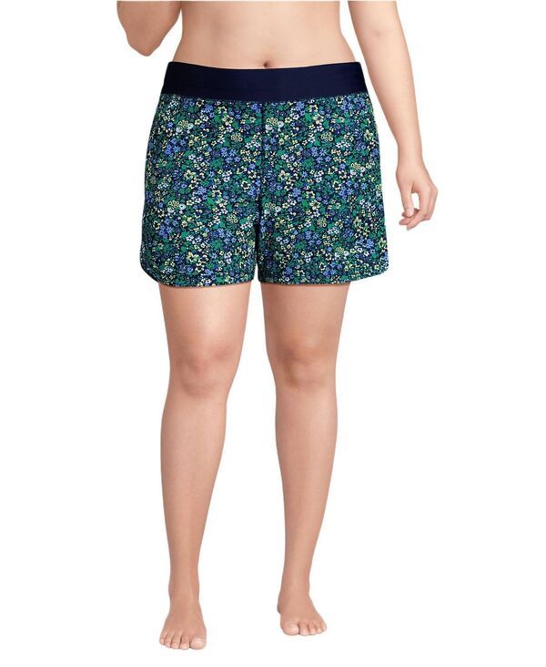 ランズエンド レディース ボトムス ハーフパンツ・ショーツ プラスサイズ ショートパンツ Lands End Plusize SunShade UPF 50 5 Board Shorts with P