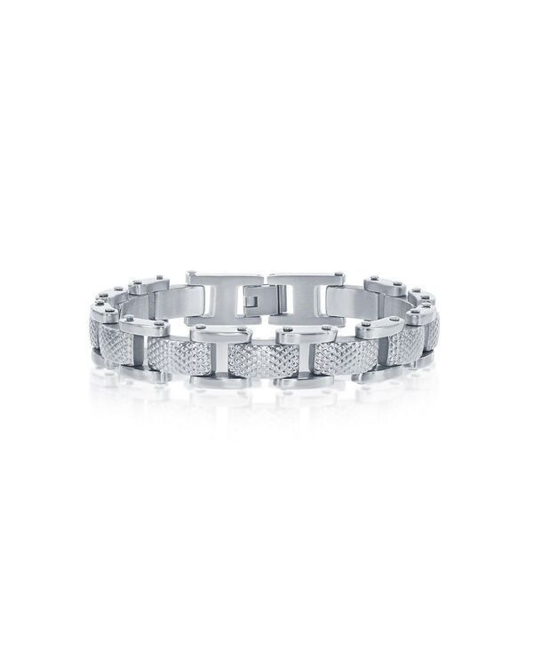 メタロ メンズ アクセサリー ブレスレット・バングル・アンクレット Tシャツ Metallo Menstainlessteelinked Gridesign Bracelet Silver シルバー
