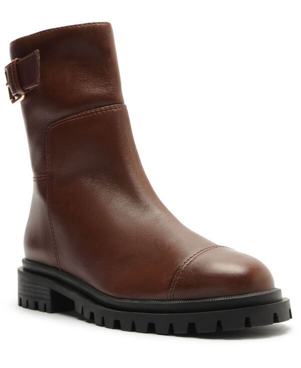 アレッツォ レディース シューズ ブーツ・レインブーツ Arezzo Womens Brody Low Block Round Toe Booties Warm Caramel