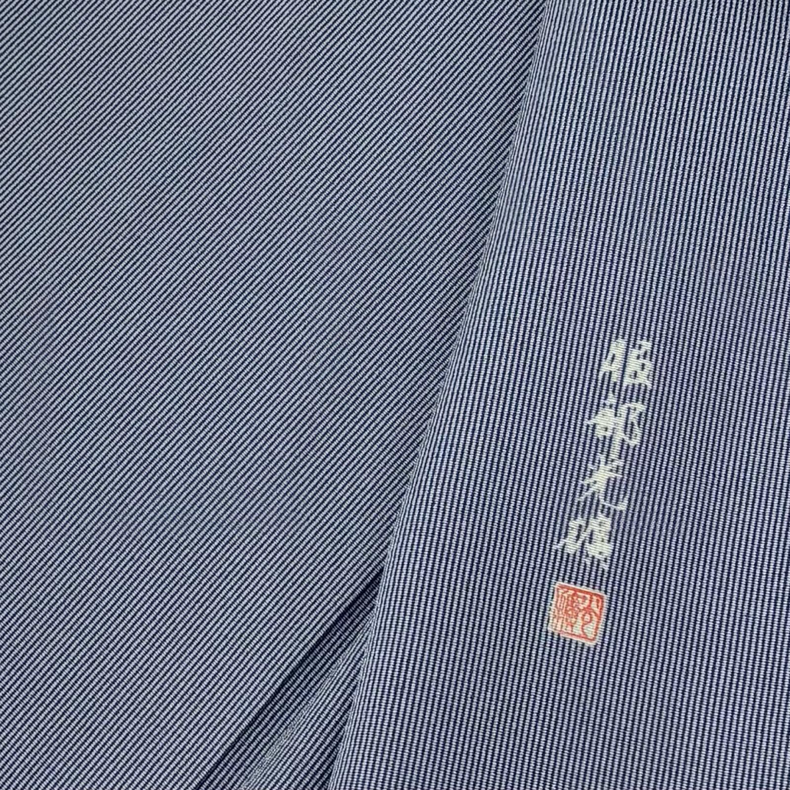 江戸小紋 万筋 伝統工芸士 服部光擴 紋なし 色味の良い 袷 着物 a-199