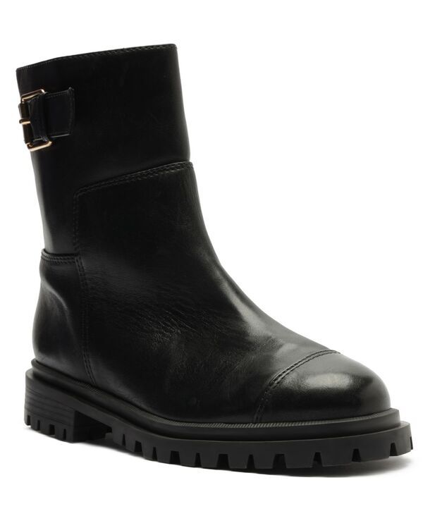 アレッツォ レディース シューズ ブーツ・レインブーツ Arezzo Womens Brody Low Block Round Toe Booties Black ブラック