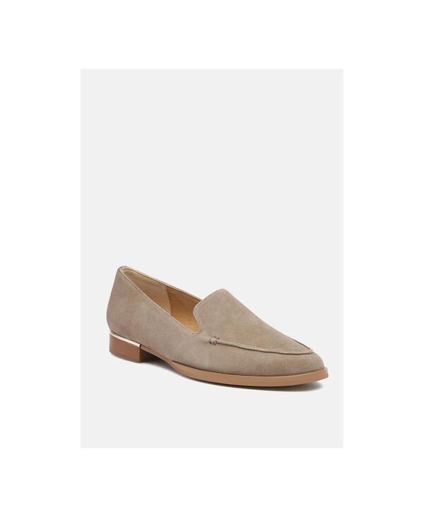 ラグアンドコー レディース シューズ スリッポン・ローファー スエード レザー Rag Co Womens Anna Suede Leather Loafers LightPastel Brown ブ