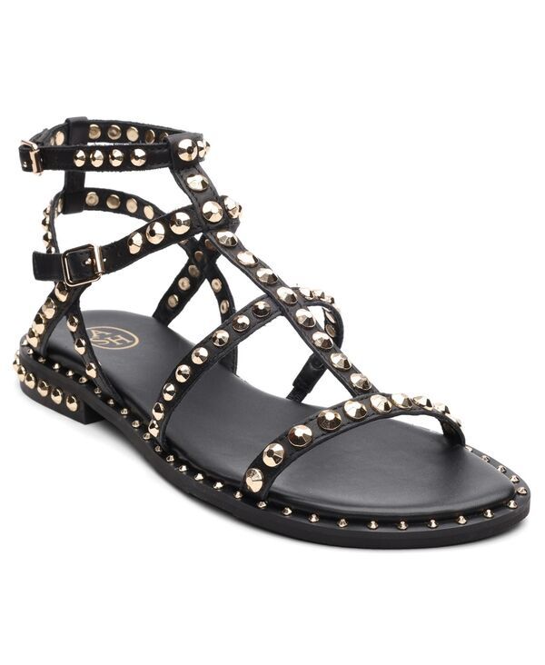 アッシュ レディース シューズ サンダル ASH Womens Precious Round Toe Flat Sandals Black ブラック