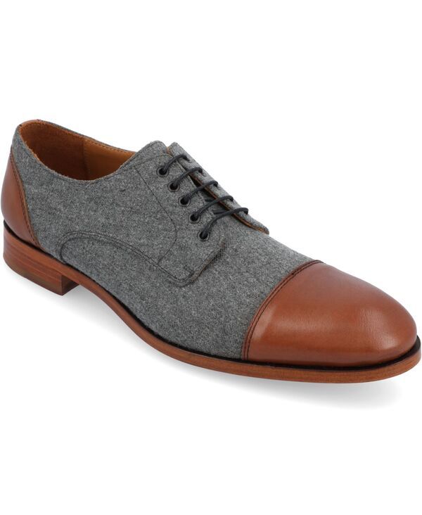 タフト メンズ シューズ スニーカー ウール ベルベット レザー Taft Mens Jack Handcrafted Leather Velvet and Wool Dresshoes Gray B