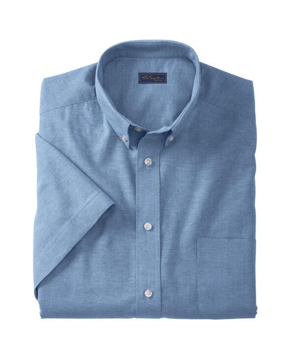 キングサイズ メンズ トップス シャツ オックスフォード トール 半袖 KingSize Big Tall ShortSleeve WrinkleFreeveryday Oxford Royal bl