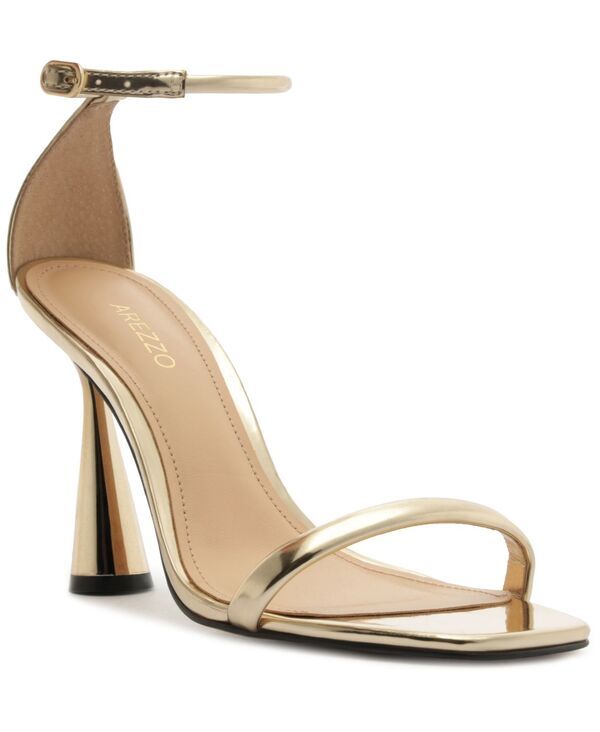 アレッツォ レディース シューズ サンダル Arezzo Womens Lea High Stiletto Dressandals Platino