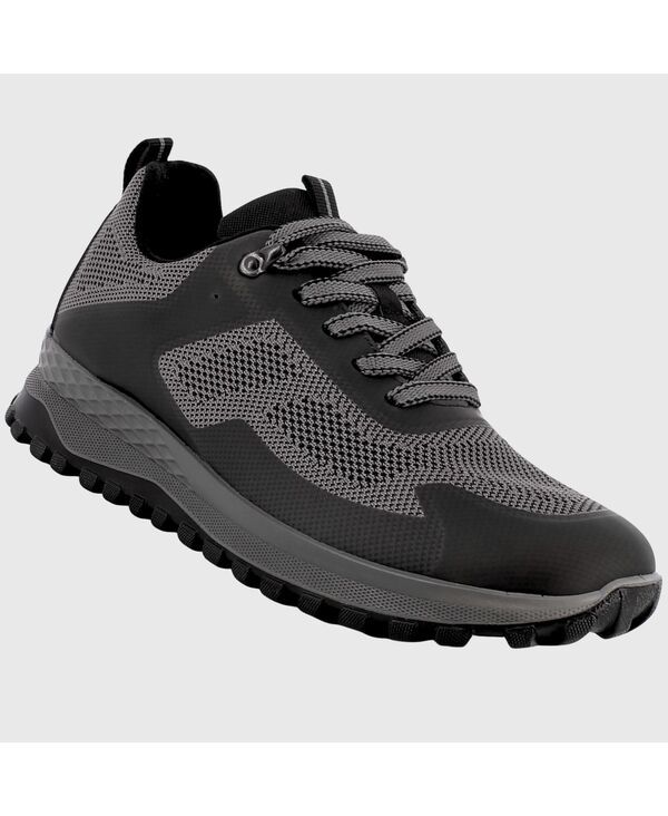 アルパインスイス メンズ シューズ スニーカー Alpine Swiss Mens Franco Made in Italy Trail Sneaker Black gray ブラック