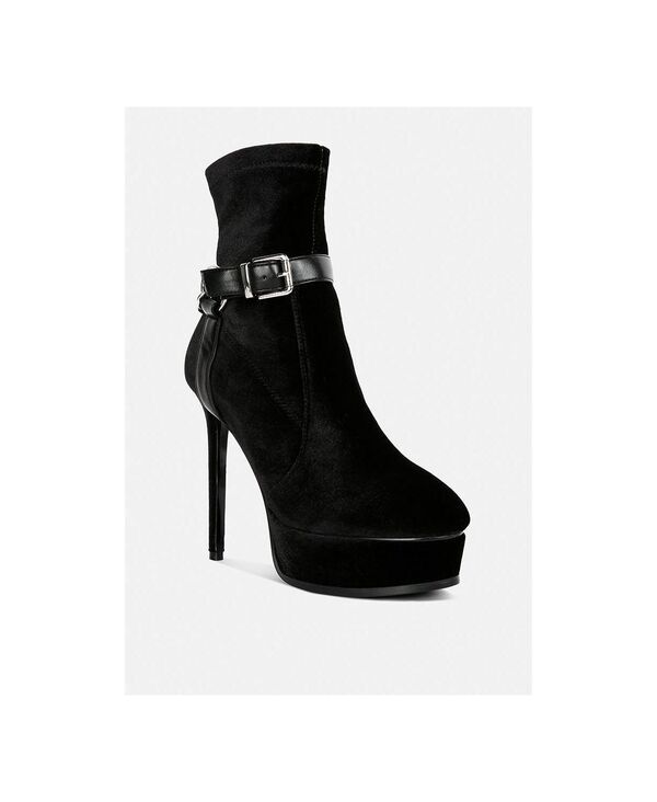 ラグアンドコー レディース シューズ ブーツ・レインブーツ プラットフォーム ベルベット アンクル Rag Co Rag and Co Womens ZEPPELIN High Platform Ve