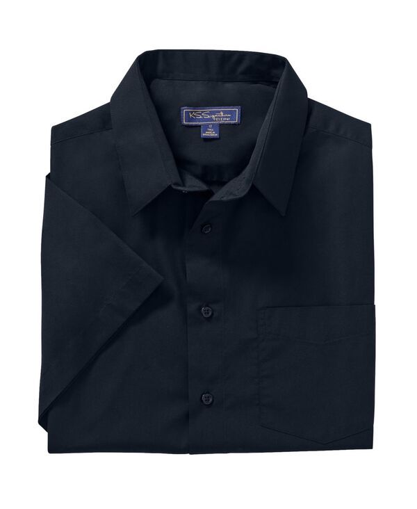 キングサイズ メンズ トップス シャツ オックスフォード トール 半袖 KingSize Big Tall ShortSleeve WrinkleFreeveryday Oxford Black ブラ