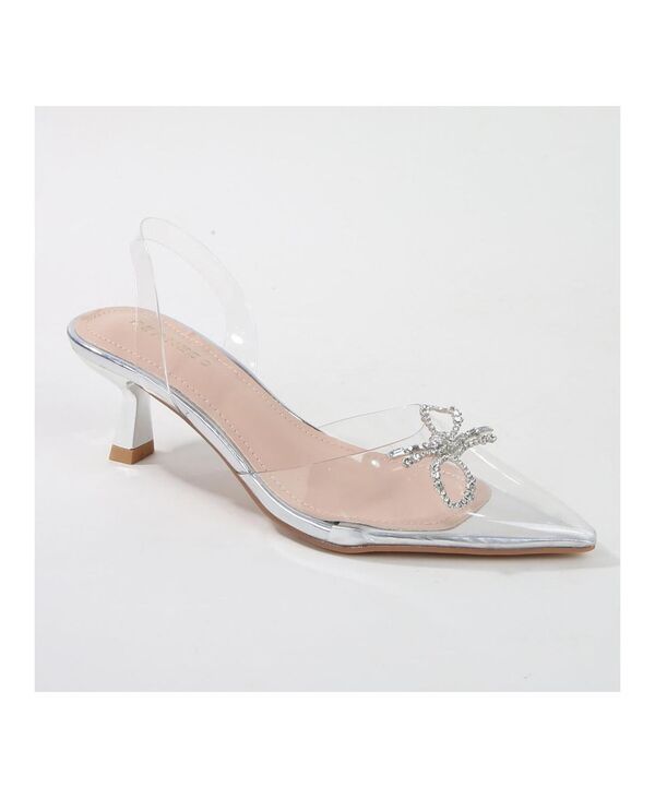 バーネス レディース シューズ サンダル BERNESS Nana Clear Vinyl Slingback silver シルバー