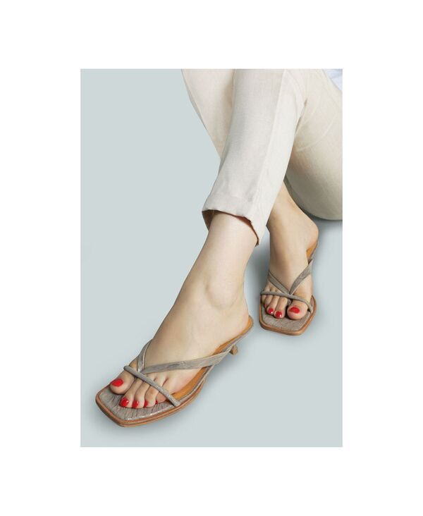 ラグアンドコー レディース シューズ サンダル ヒール Rag Co WINSLET Womens Heeled Thong Sandal Rustcopper ラスト