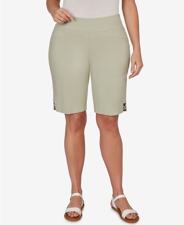 ハーツオブパーム レディース ボトムス ハーフパンツ・ショーツ プラスサイズ ショートパンツ HEARTS OF PALM Plusize Solid Tech Stretch Bermuda Sho