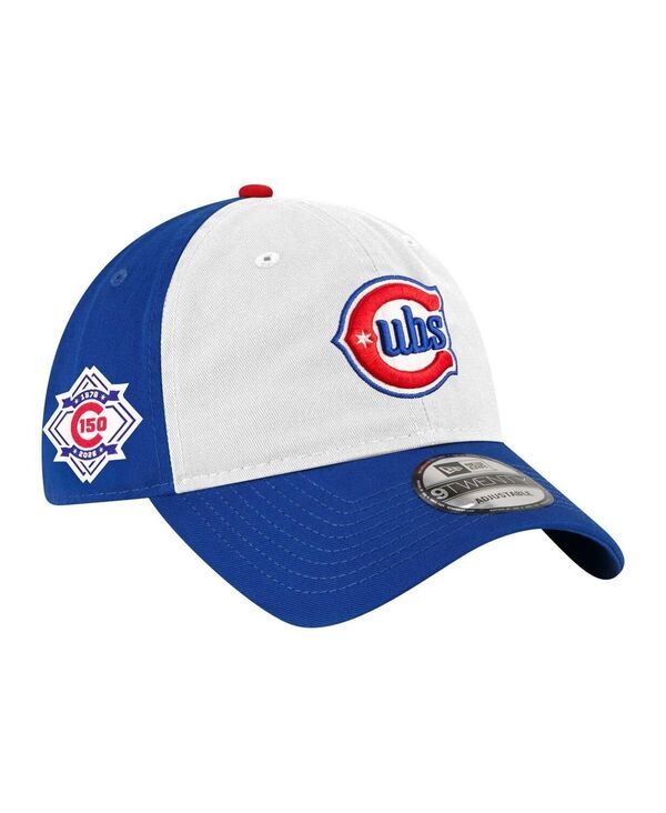 ニューエラ メンズ アクセサリー 帽子 New Era Mens RoyalWhite Chicago Cubs 150th Anniversary Casual Classic Adjustable
