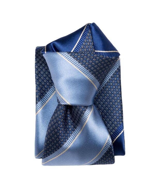 エリザベッタ メンズ アクセサリー ネクタイ トール シルク Elizabetta Big Tall Ferrari Silk Jacquard Tie for Men Blue ブルー