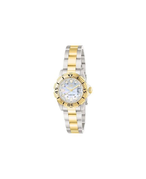 インビクタ レディース アクセサリー 腕時計 Invicta Womens 6895 Pro Diver Quartz 3 Hand White Dial Watch Gold ゴールド